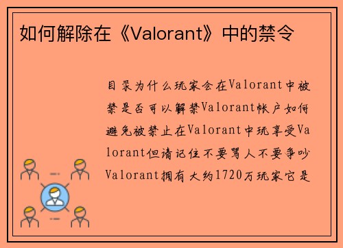 如何解除在《Valorant》中的禁令